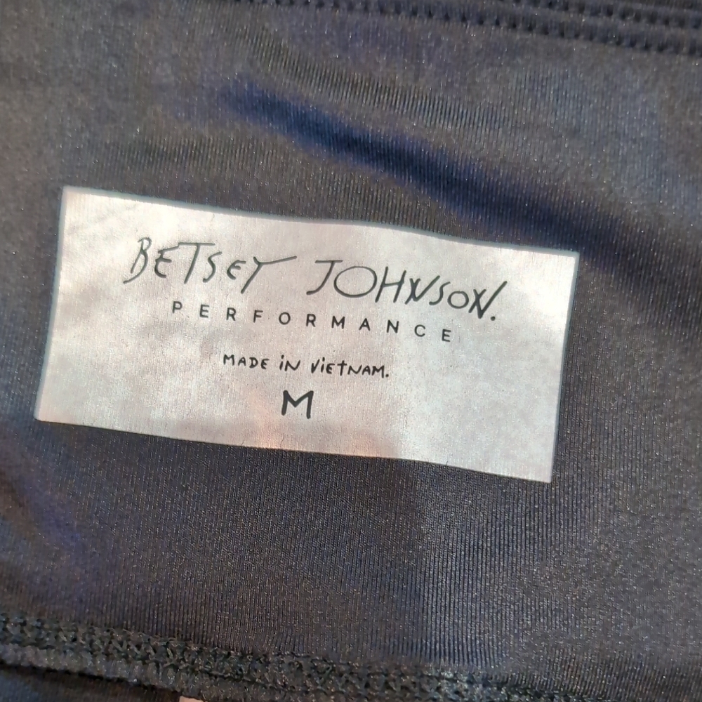 Betsey Johnson Black Athletic Shorts with Side Accents - Picture 2 of 4